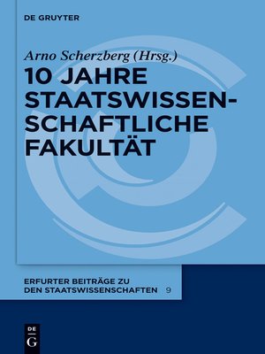 cover image of 10 Jahre Staatswissenschaftliche Fakultät